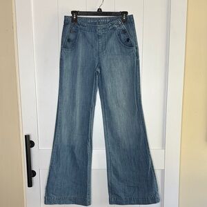Old Navy Women's Flare Wide Leg Jeans - Light Blue Size 4